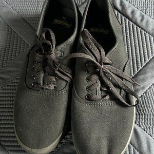 Faded glory like vans canvas casual size 10 black in color brand new no box